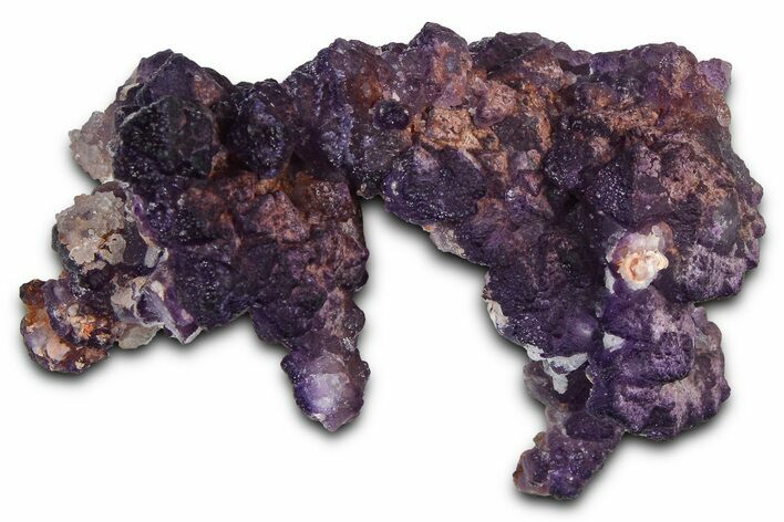 Rich Purple Octahedral Fluorite Crystals w/ Druzy Quartz - Arizona #368358